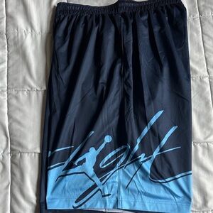 Jordan Athletic Shorts in Navy and Light Blue